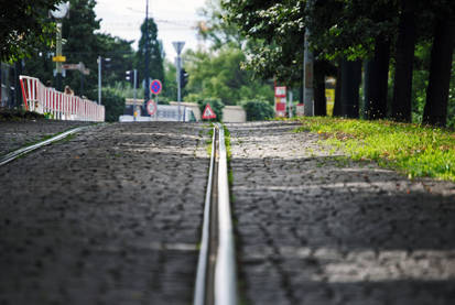 tram rails wallpaper