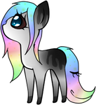 Rainbow EyeButt Pony- closed by ponydopt