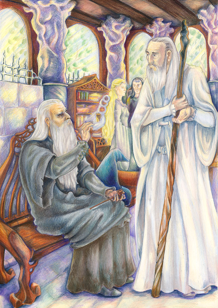 Gandalf VS. Aslan by INMH on DeviantArt