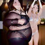 SSBBW Dominatrix  and Skinny Blonde Slave 