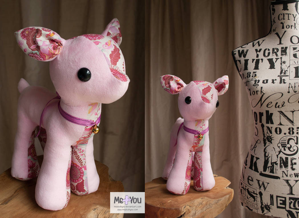 Pink Deer Plush by meplushyou