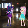 sci twi and fluttershy enjoys the empire buliding