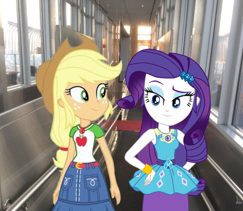 applejack and rarity walking outside by yungstuff on DeviantArt