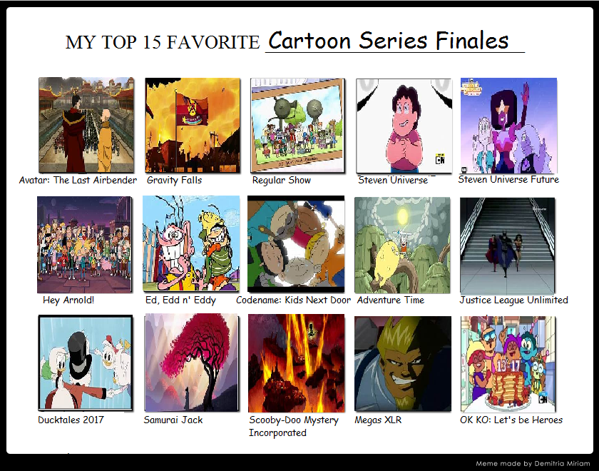Top15: Cartoon Series Finales by PsychoDemonFox on DeviantArt