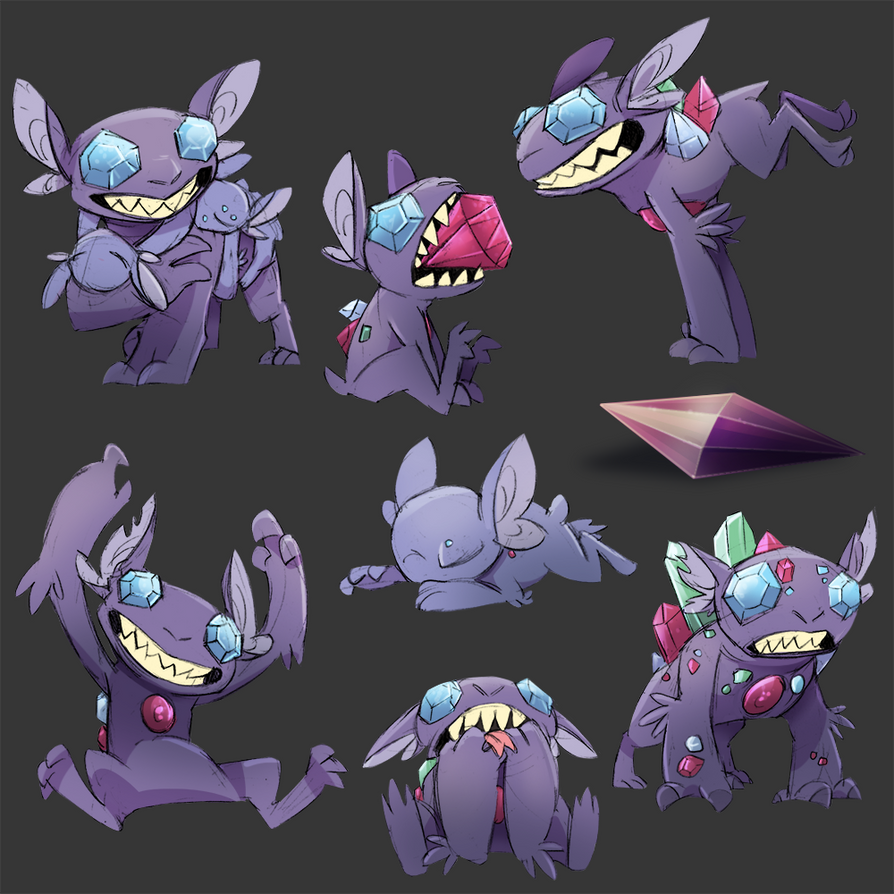 Yellow Sableye Sableye by SabreBash on DeviantArt
