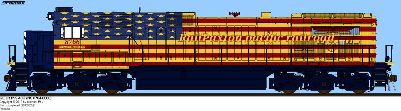 RailPaxton pacific railroad 9-M4400AC-A2 8764-8888