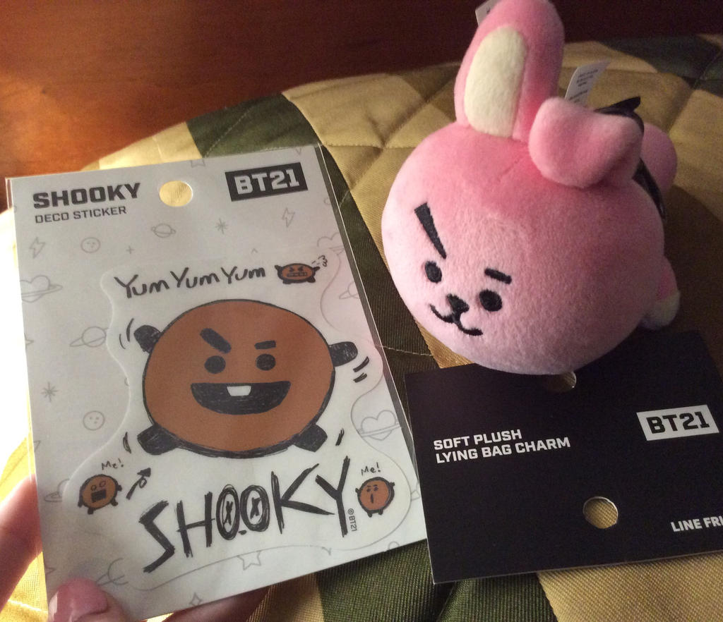 Bt21 Shooky Sticker and Cooky Plush Keychain by SugaLawliet on DeviantArt