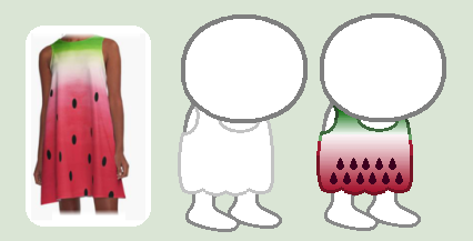 HS Sprite Base | Watermelon Dress