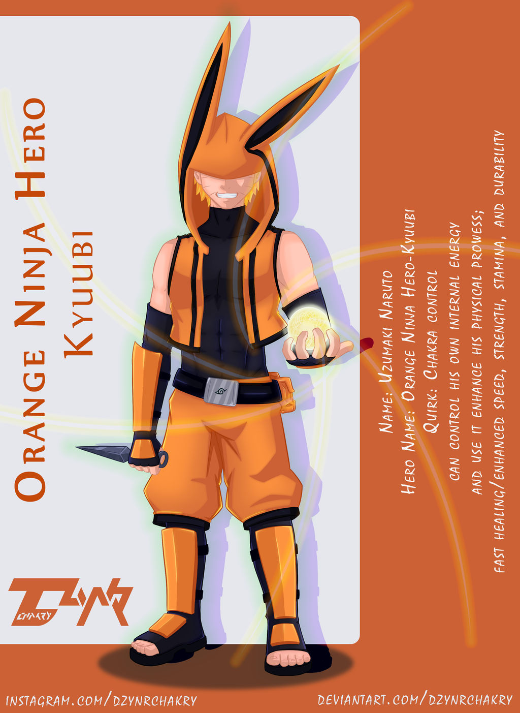 |CM| Orange Ninja Hero- Kyuubi by DzynrChakry