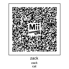 My little brother zack tomodachi life QR code