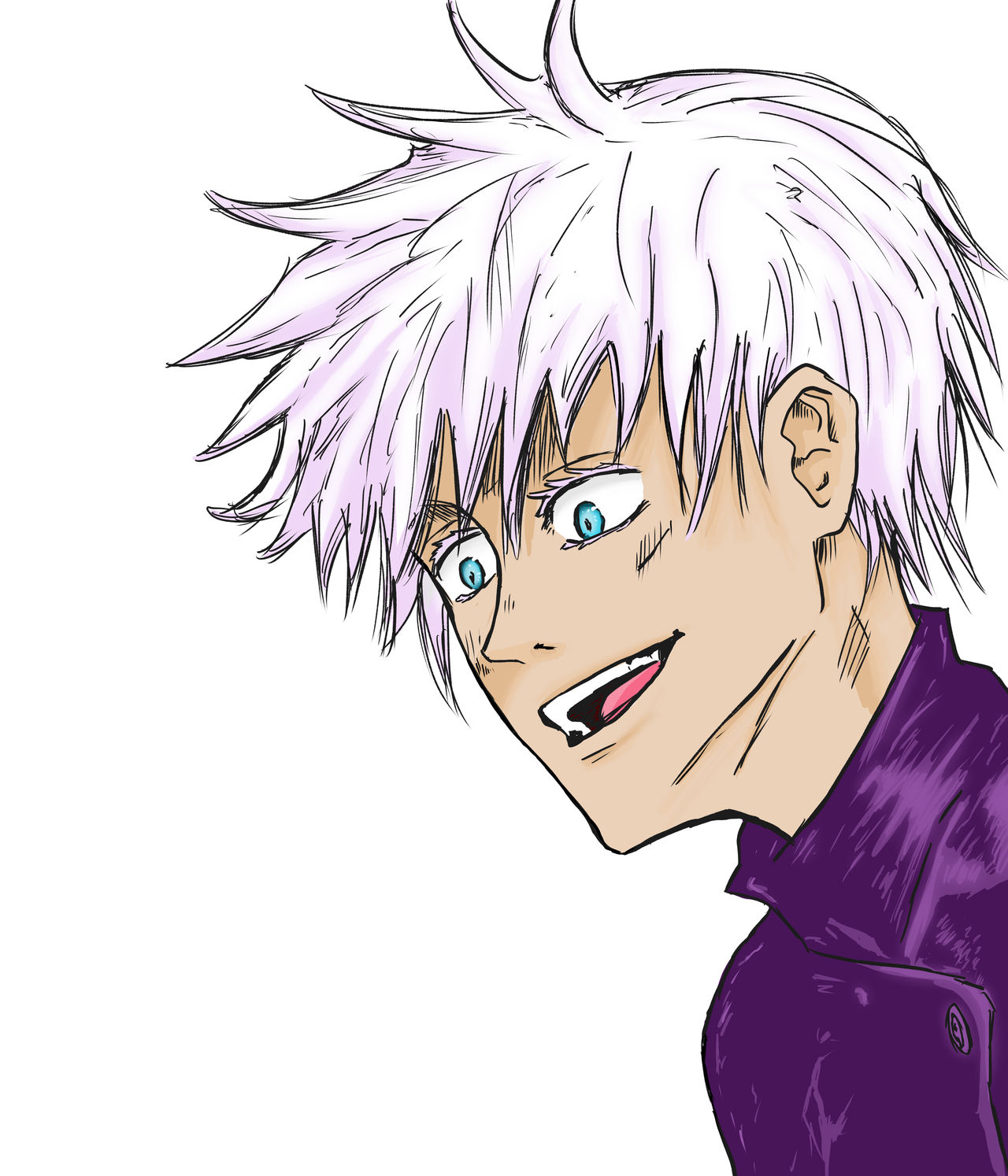 Gojo Mask Less Gojo Glassesless by AssassinateM3 on DeviantArt