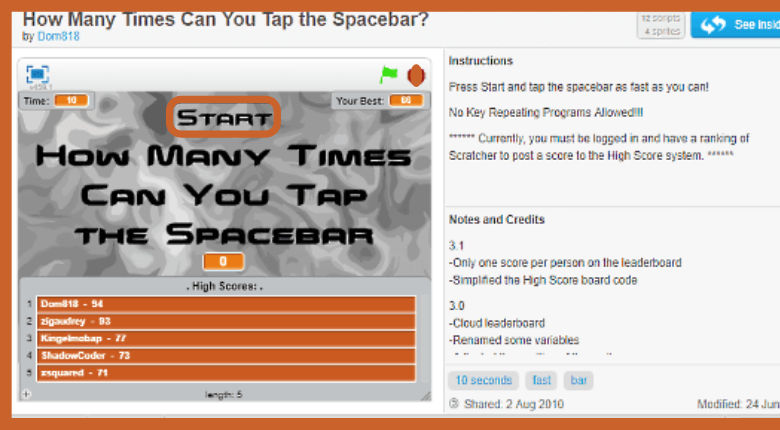 5 ONLINE SPACEBAR SPEED TEST WEBSITES FREE by spacebarclicker on