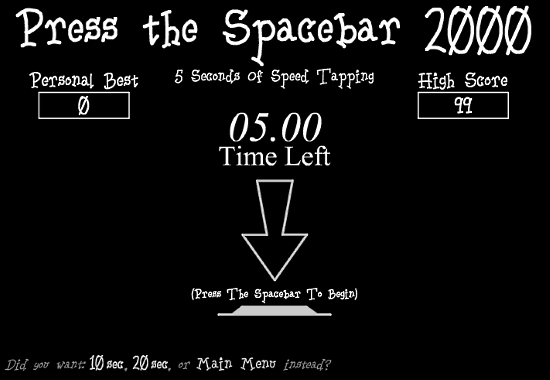 Spacebar Speed Test