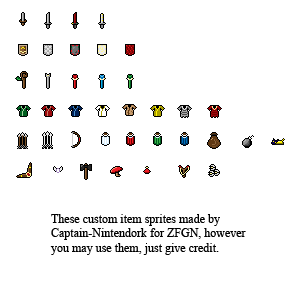 LOZ, custom item sprites