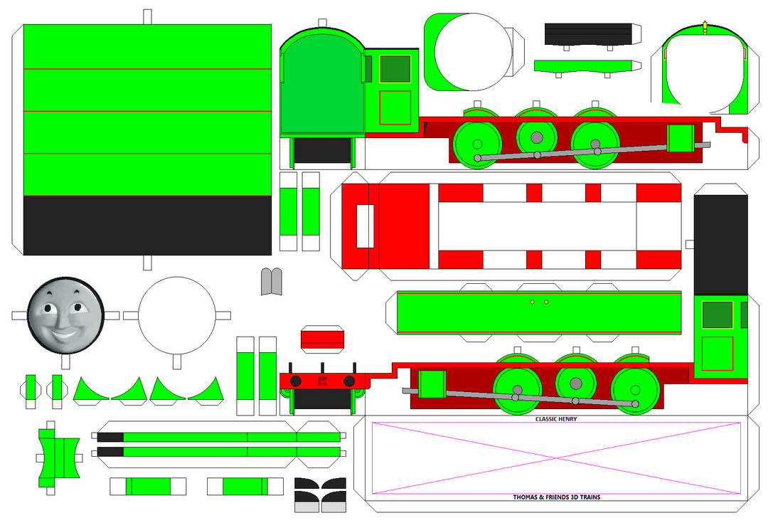 tomy henry with/ plarail face t8f papercraft by optimusprimecheese on ...