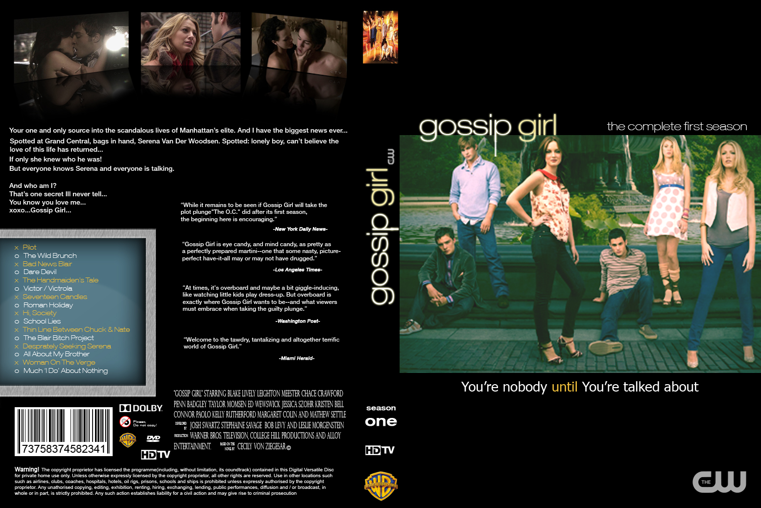 Gossip Girl Custom DVD Cover by drotika on DeviantArt