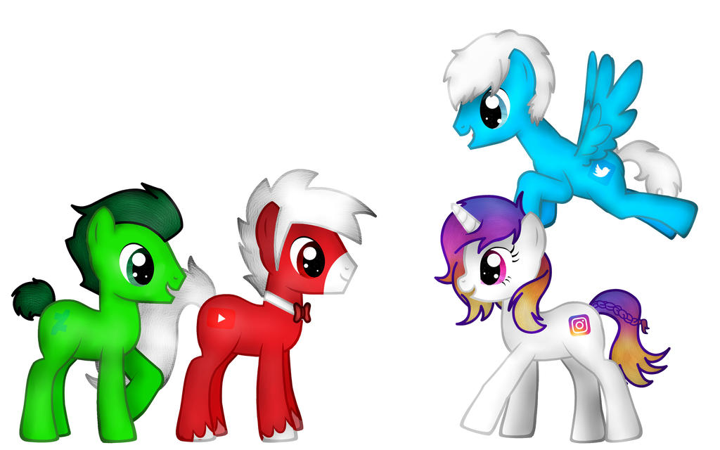 Instagram, Twitter, DeviantArt and YT ponyfication by alenakot7 on ...