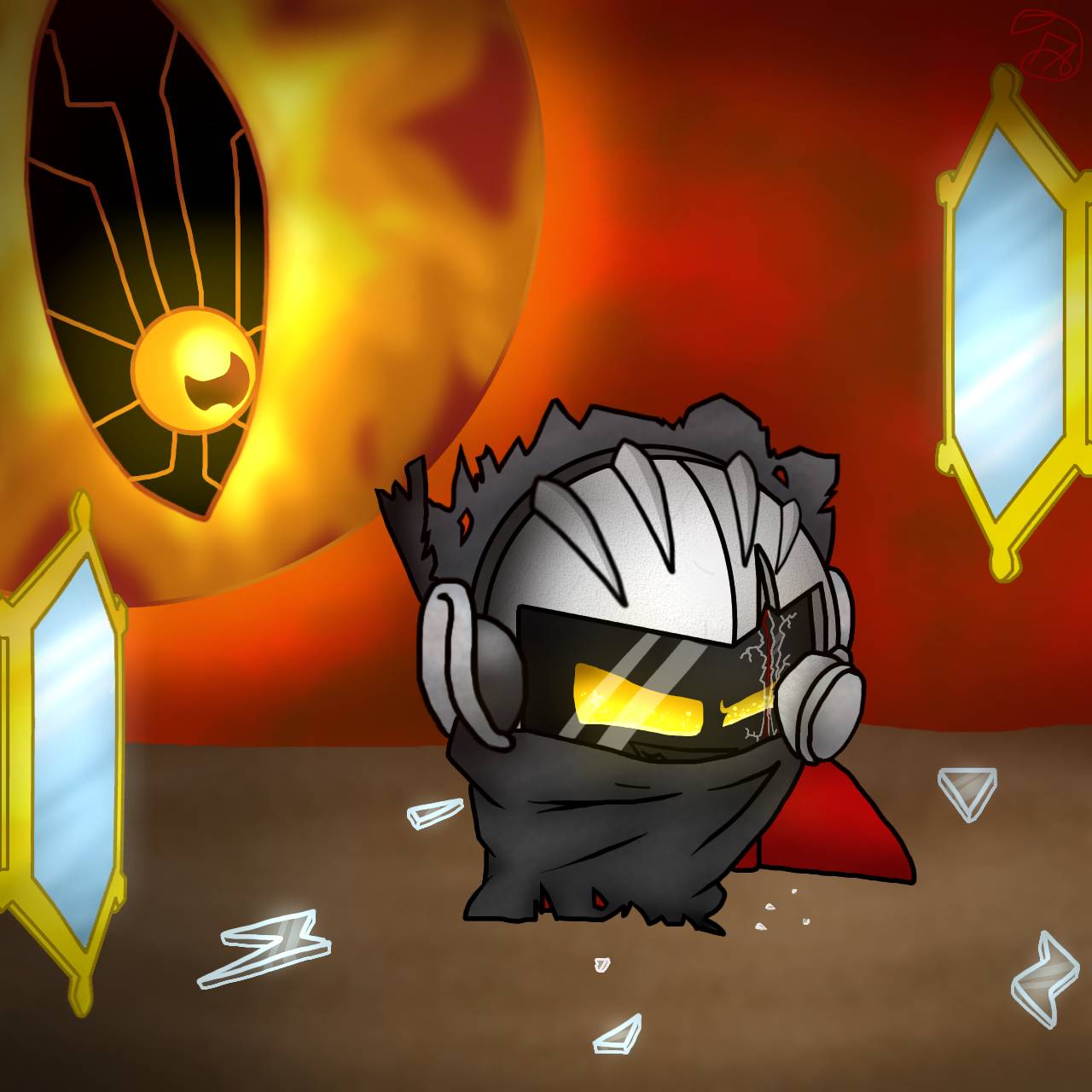 Dark Meta Knight // Kirby by SocksTheEevee on DeviantArt