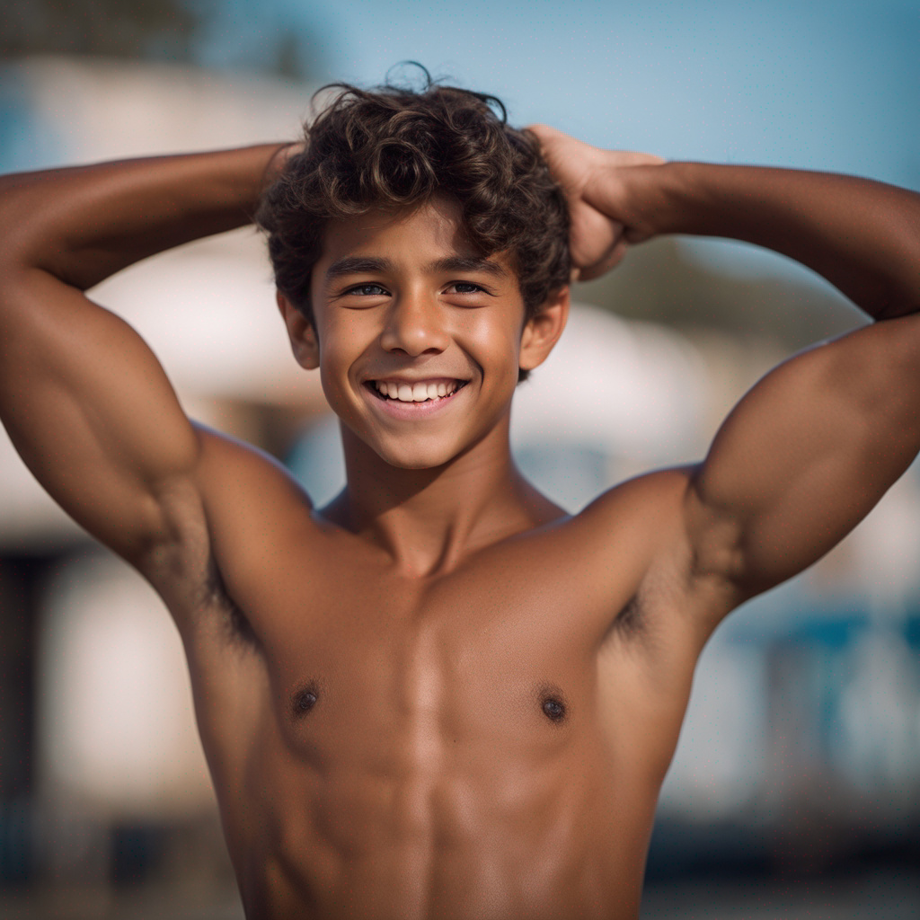 teen boy tanned Shirtless Very Muscular 14 Year Old Tanned Latino by serapisto on DeviantArt