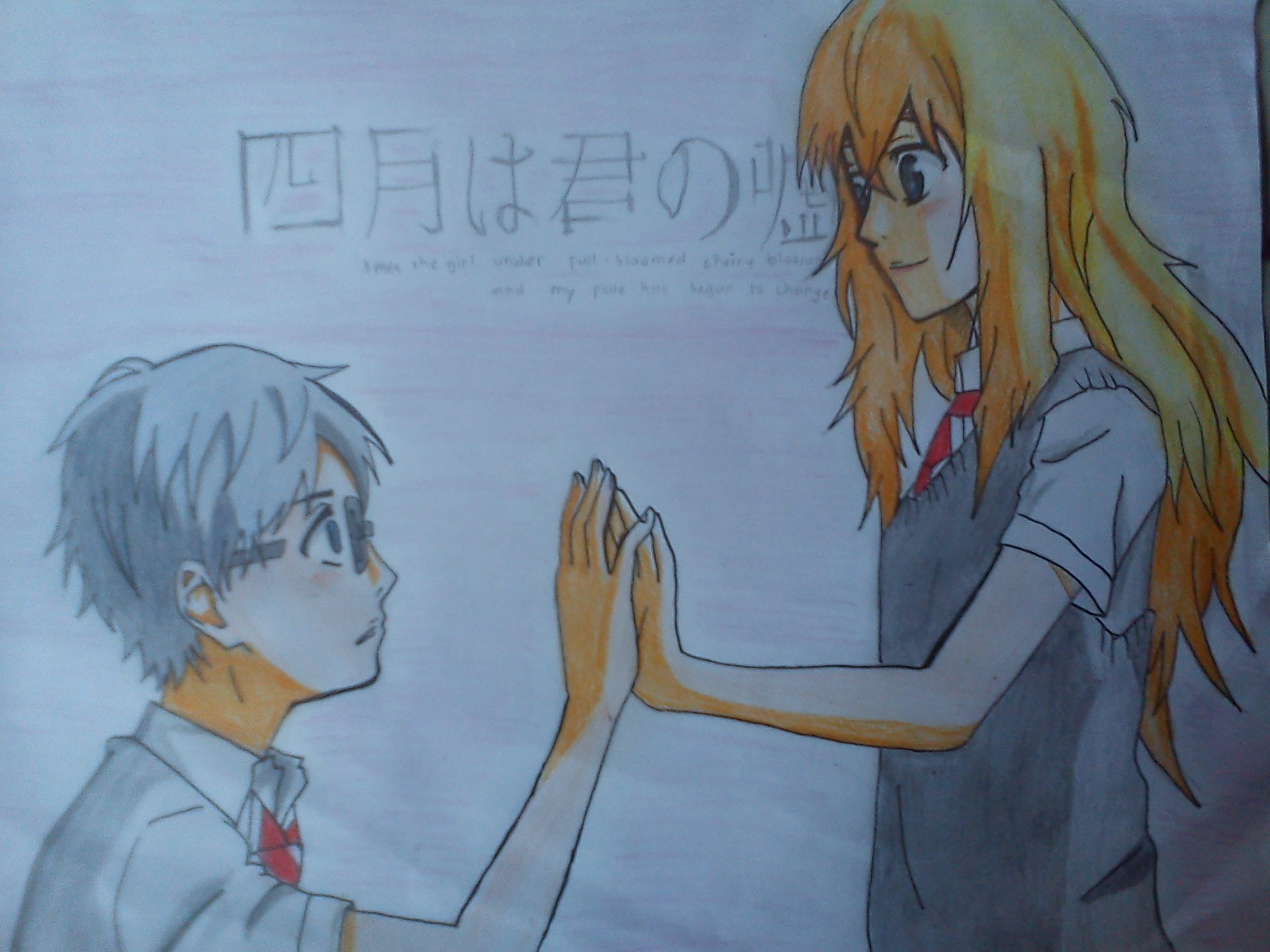 Shigatsu wa Kimi no Uso) Arima Kousei and Kaori by mochkholik25 on  DeviantArt