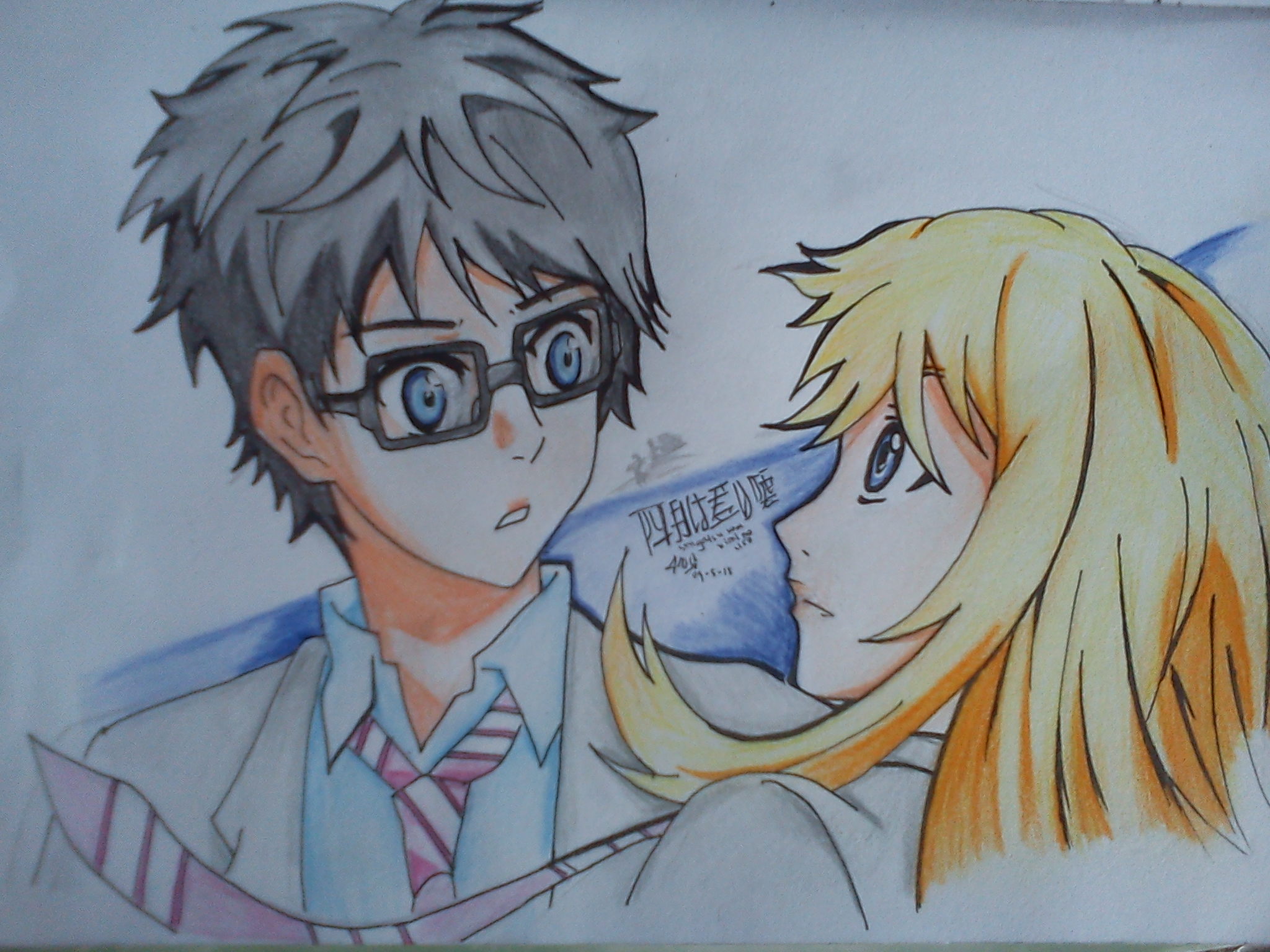 Shigatsu wa Kimi no Uso) Arima Kousei and Kaori by mochkholik25 on  DeviantArt