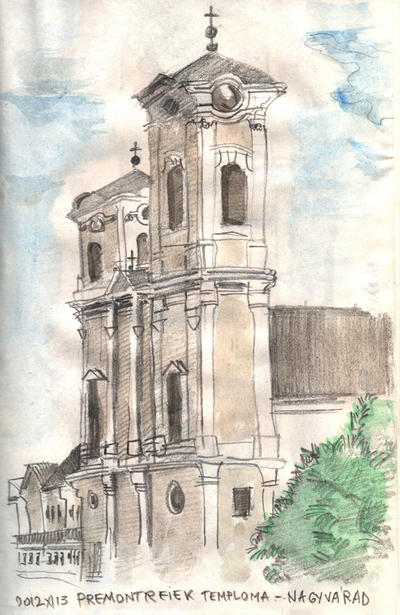 Nagyvarad - Premontrei templom rajz - kicsi by qpiii on DeviantArt
