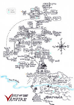 Faghting Fantasy - Vault of the Vampire - map