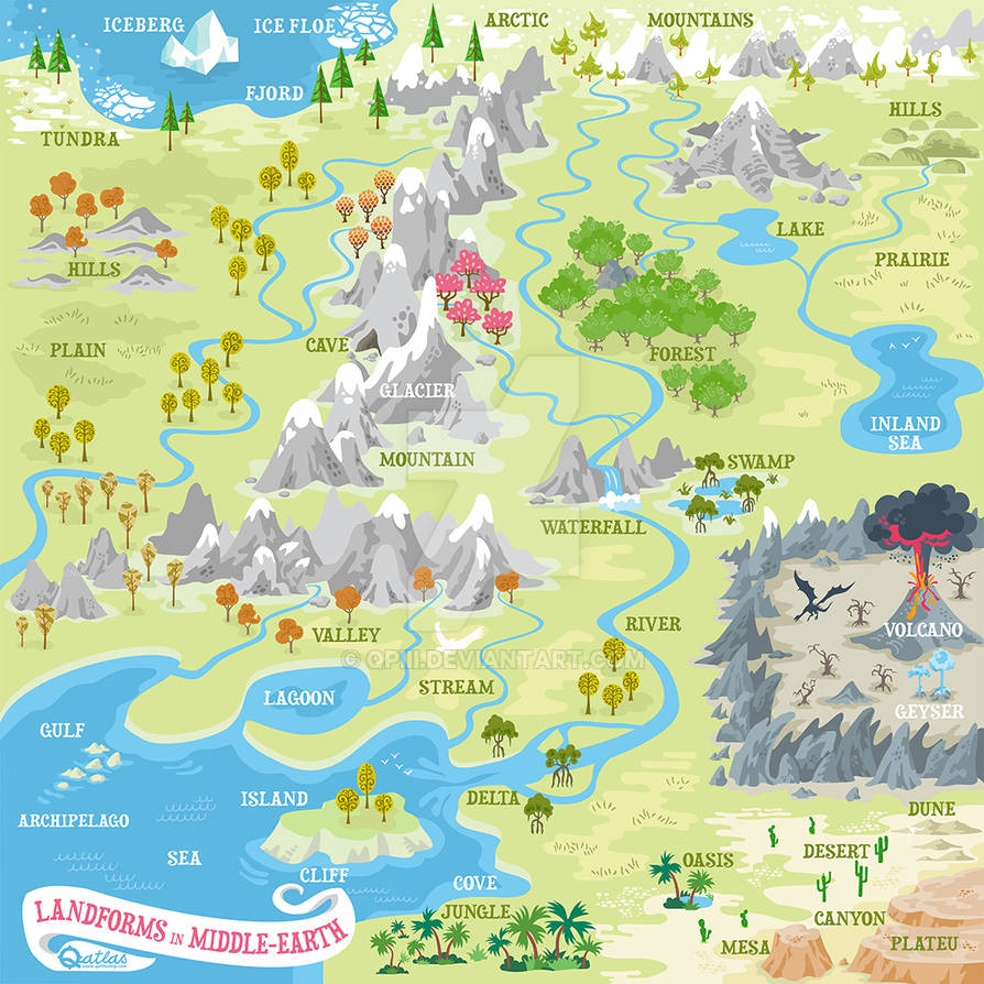 Geographic Landform Map of Middle-earth by qpiii on DeviantArt