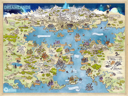 Dreamlands Hand Drawn Fantasy Map