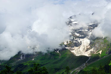 Clouds and Alps