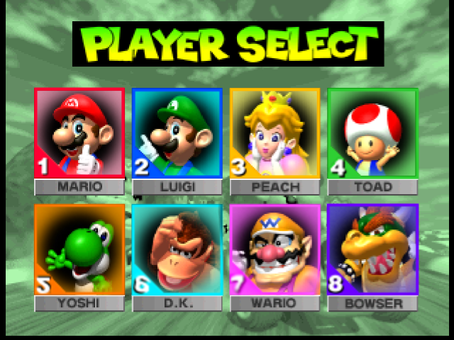 Mk64 Roster Mario Kart 64: 8 Player CSS by Luigi39 on DeviantArt