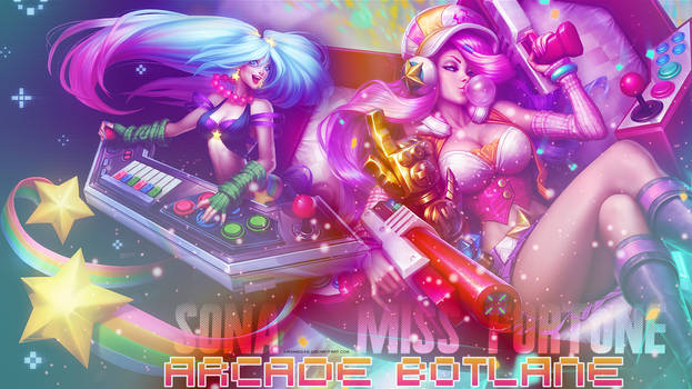 Arcade Sona and Arcade Miss Fortune - wallpaper