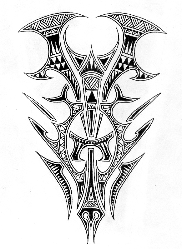 Calf tattoo design 3