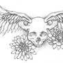 Winged Skull Tattoo Design