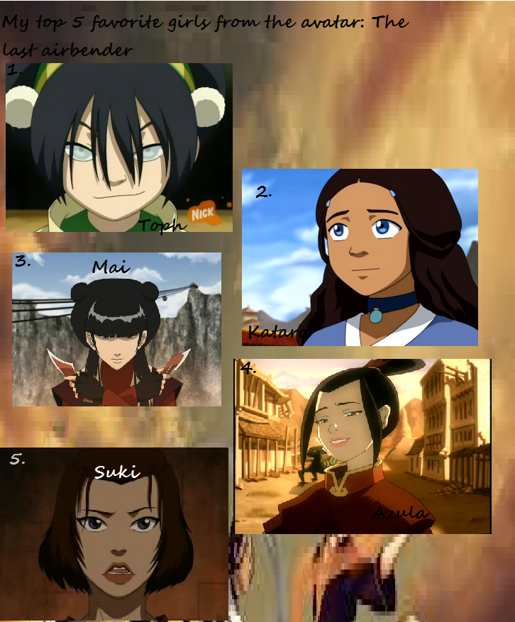 The last airbender meme/girls