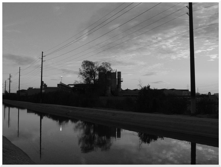 Industrial Sunset No.2 BW