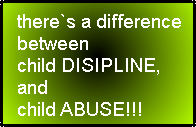 child abuse and disipline