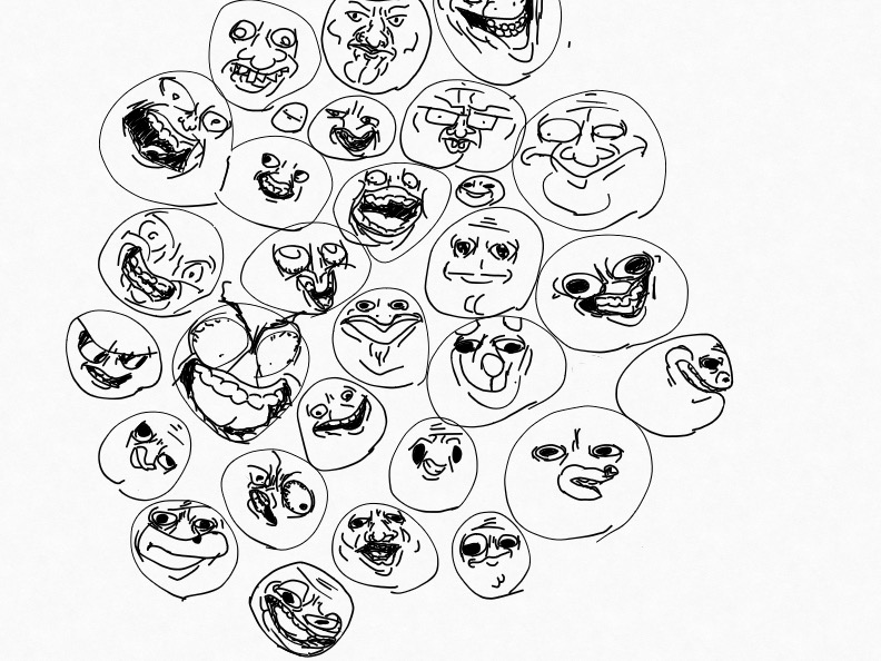 Cluster of random faces. by SwagBalls360 on DeviantArt