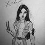 X-23 as Wolverine, Bruce Timm-Style (Pencil)