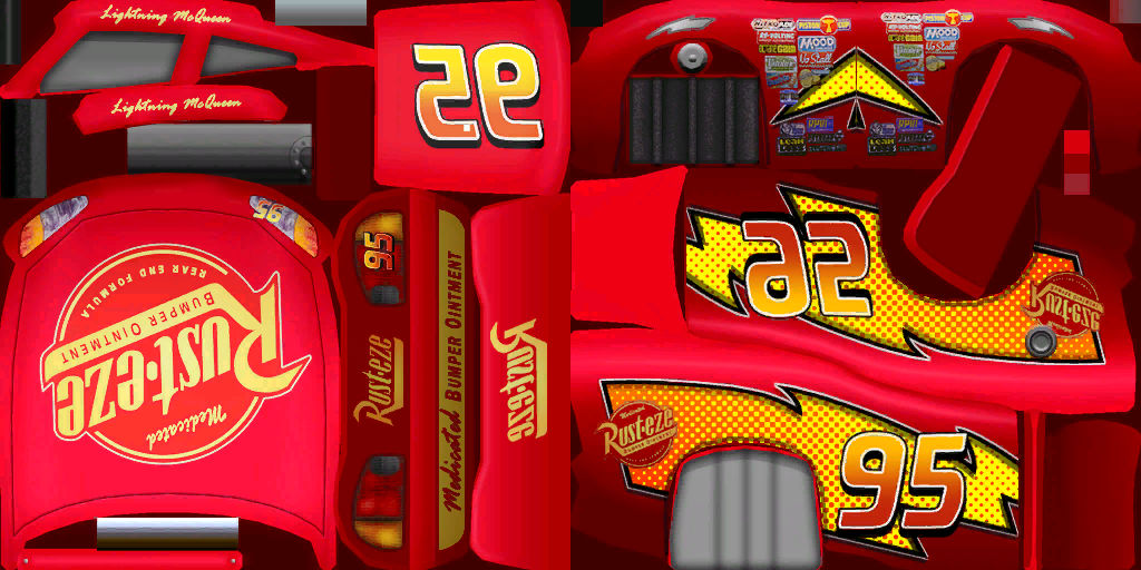 A Higher Quality Of Lightning McQueen Texture by adadsafradss on DeviantArt