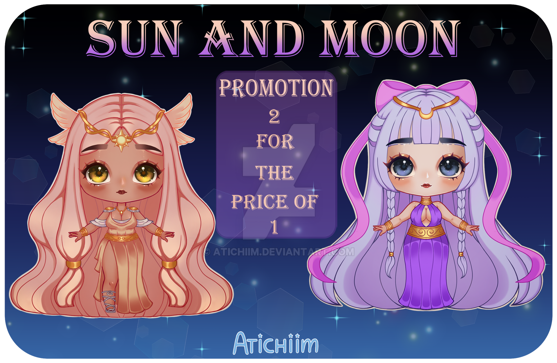 Deviantart Promotion Sun and Moon - Promotion ADOPT CLOSE by Atichiim on DeviantArt