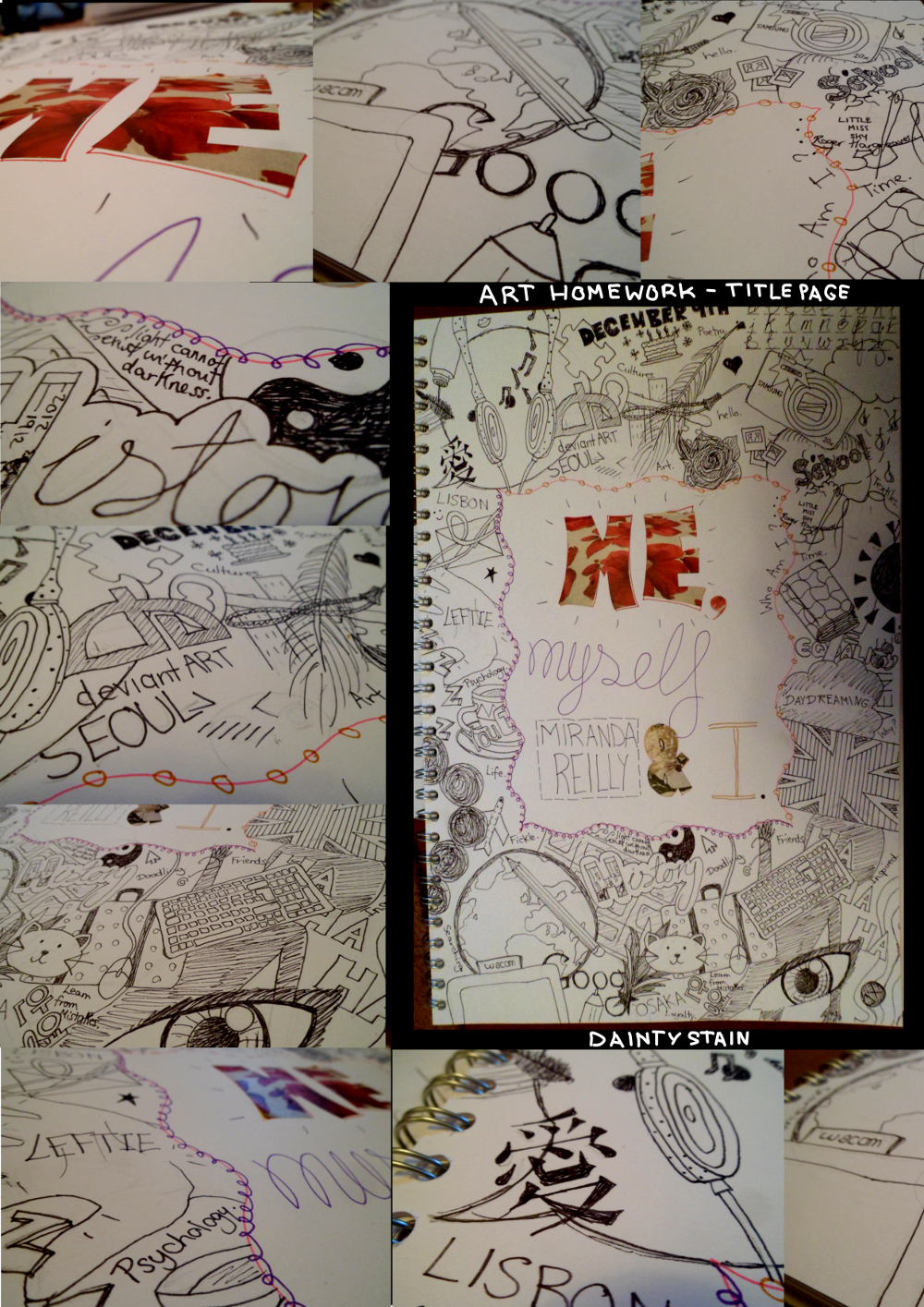 Gcse Art Year 10 Me Myself And I Title Page By Daintystain On Deviantart