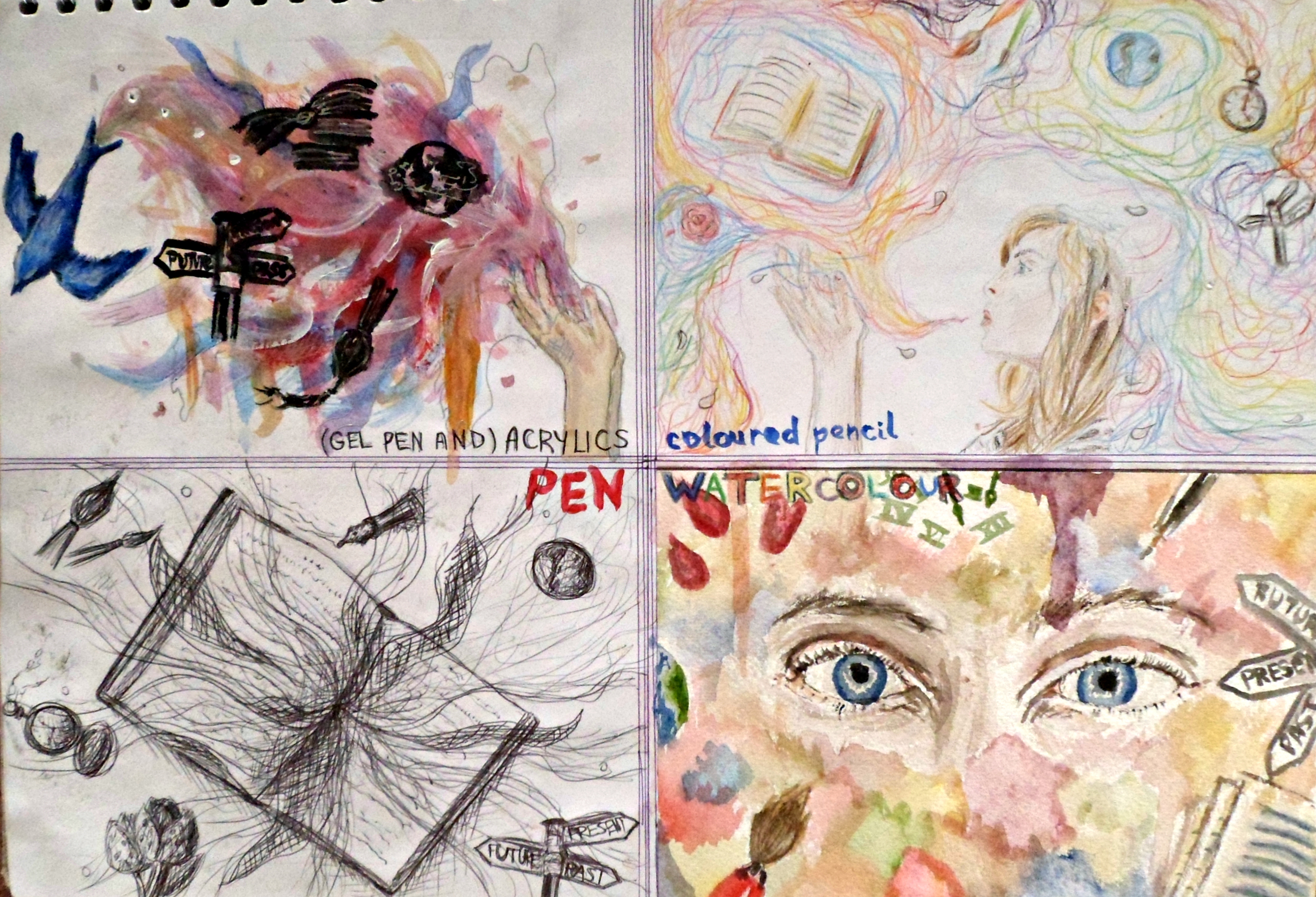 Gcse Art Year 10 Four Ideas In Various Media By Daintystain On Deviantart