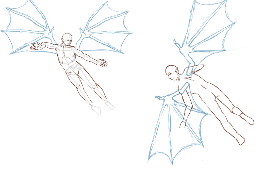 Demon Flying Reference flying demon commish prelim by Banjelerp on DeviantArt