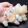 Peach Stilbite with colorless apophyllite