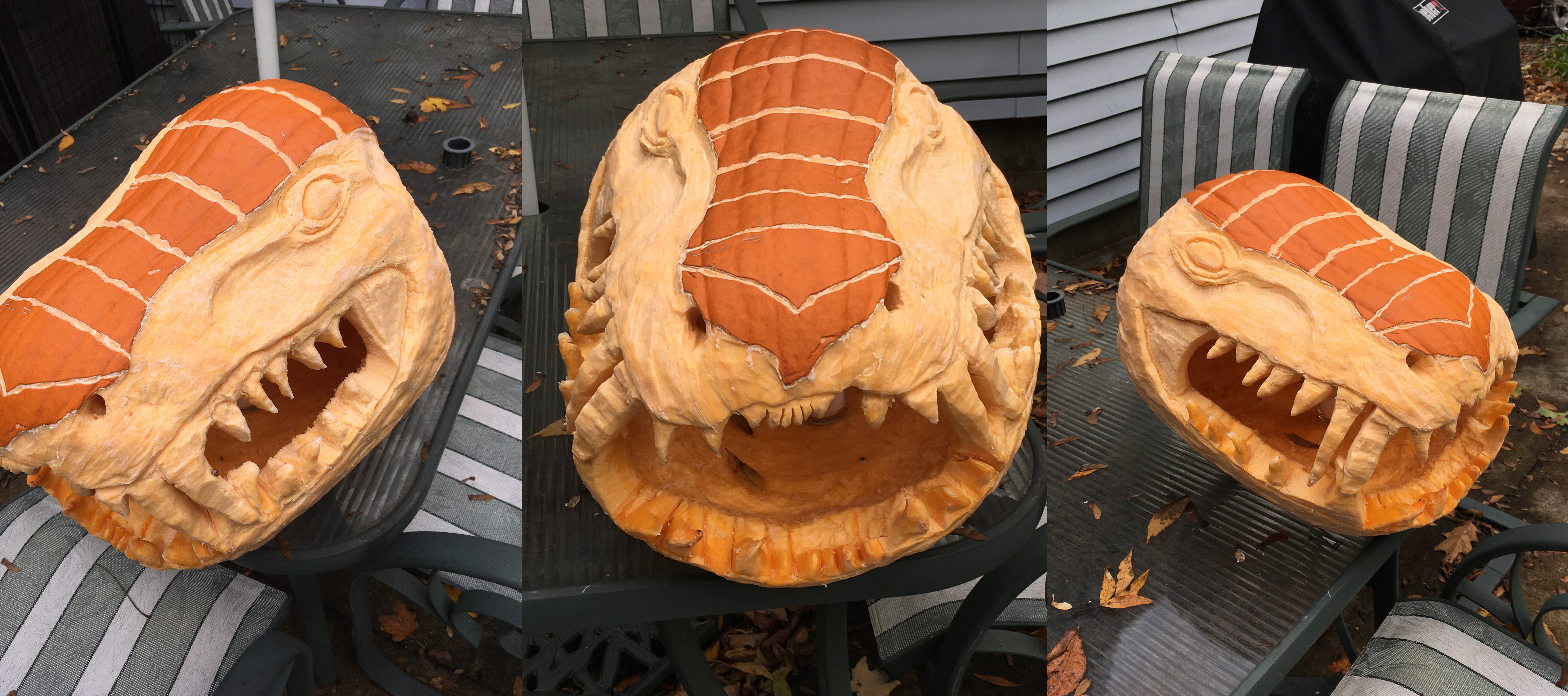 Dragon head pumpkin