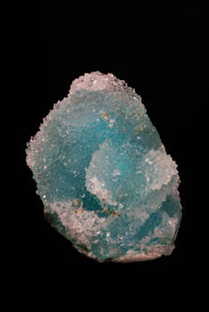 Druzy quartz on chrysocolla