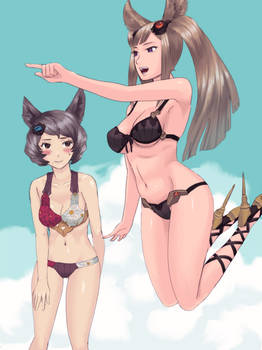 [GrandblueFantasy] Sutera and Metera in bikini