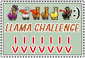 Llama Challenge Down Stamp