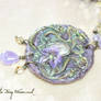 Art Nouveau Fairy Purple Necklace